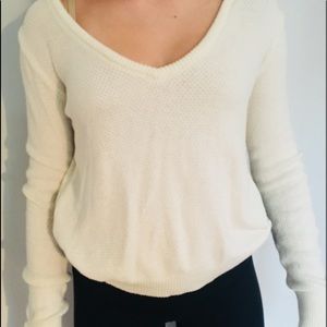 F21 White Knit Sweater